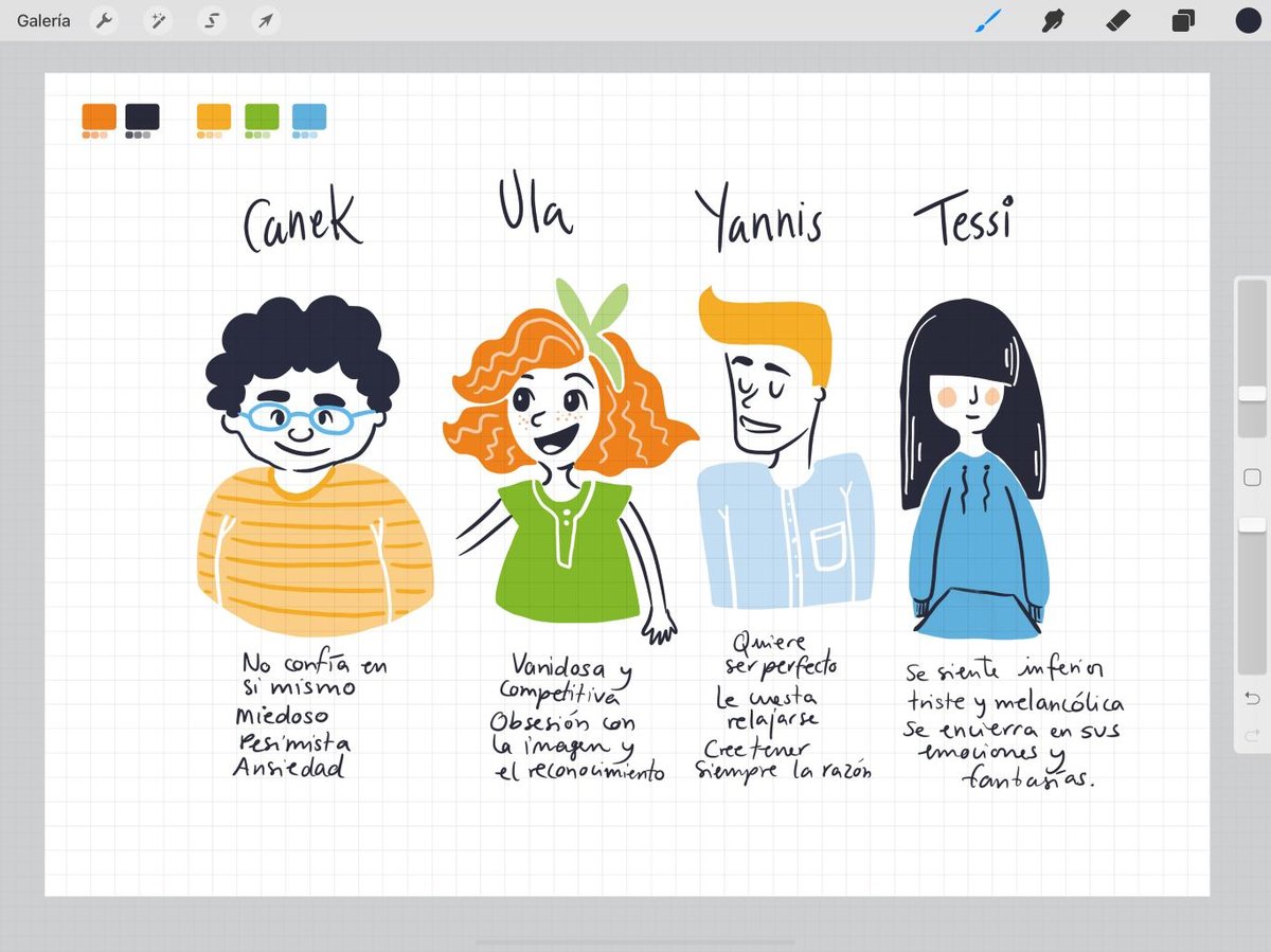 29-esbossos-a-color-grup-personatges-tribu-youth-camp